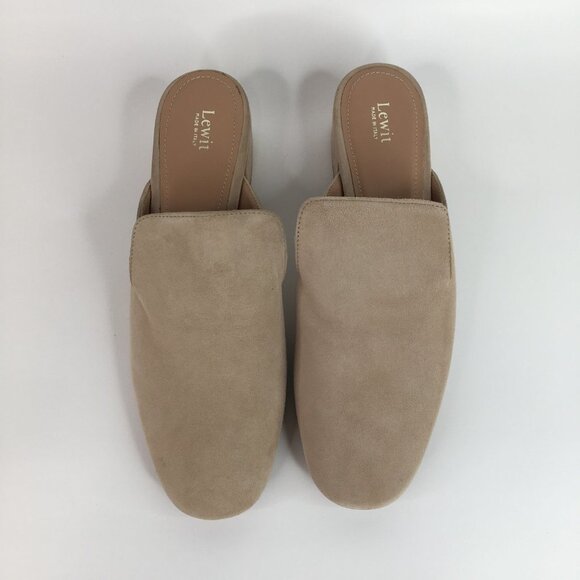 Lewit Bianca Beige Suede Mules Size 37.5. NWOT - Picture 3 of 12